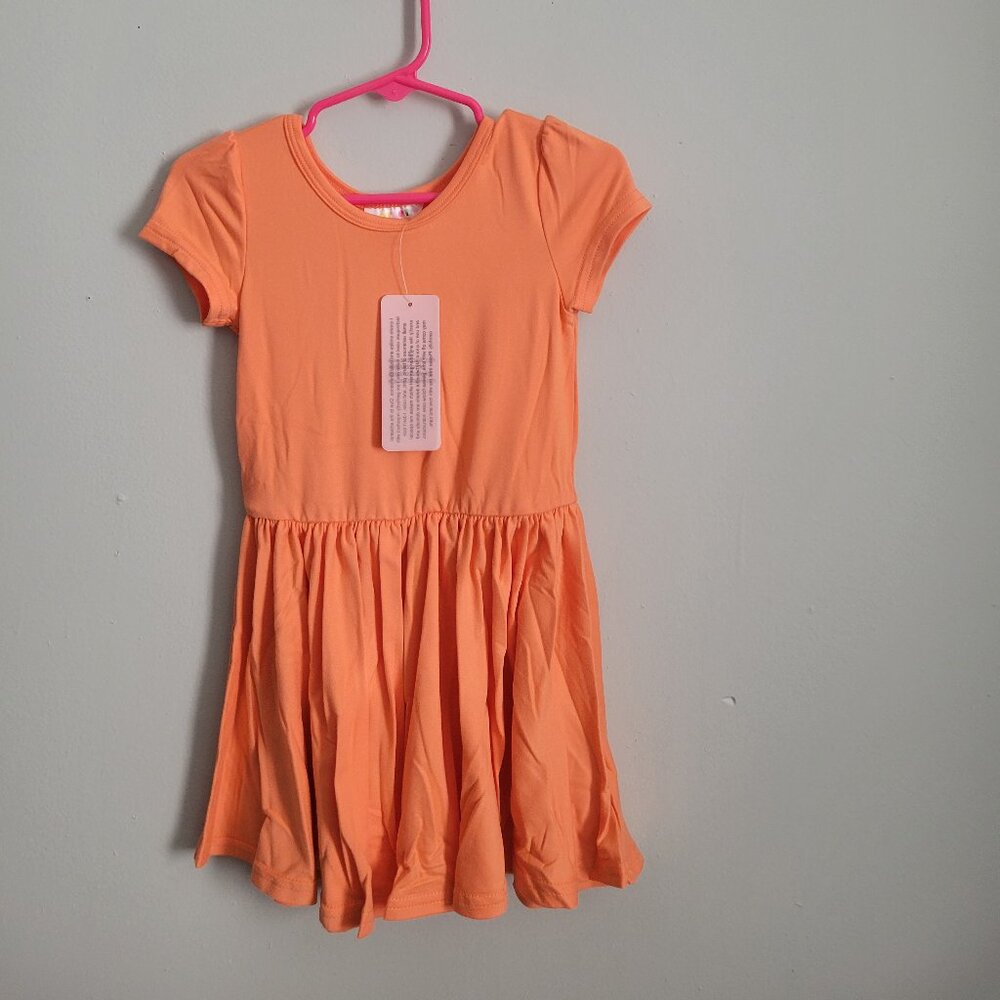 Dot Dot Smile Dress Girl's 2T Toddler Orange Twirl Cap Sleeve NWT